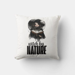 Coussin Conception de sorcière gothique pleine lune Nature