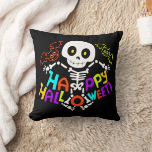 Coussin Conception de squelette et de chauves-souris fanta