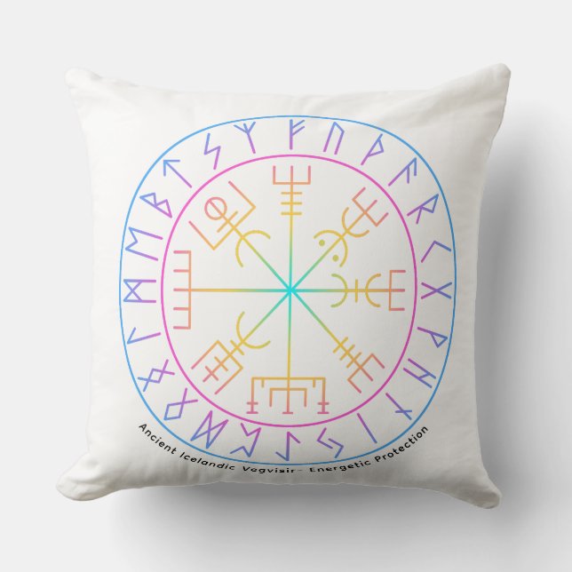 Coussin Conception de symbole de compas viking Vegvisir  (Recto)