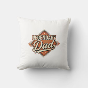 Coussin Conception de t-shirt à gravure vintage pour papa