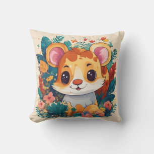 Coussin Conception de t-shirt animal pour enfants ludiques