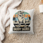 Coussin Conception de t-shirt de dinosaure rétro Daddy Sau (Couverture)