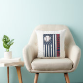 Coussin Conception de T-shirt de drapeau de papa de baseba (Chaise)