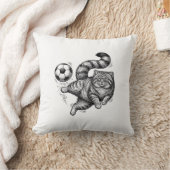 Coussin Conception de T-shirt de kick de foot de chat de g (Couverture)