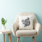 Coussin Conception de T-shirt de kick de foot de chat de g (Chaise)