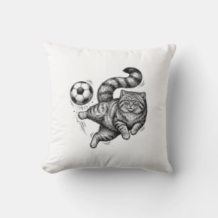 Coussin Conception de T-shirt de kick de foot de chat de g