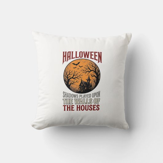 Coussin Conception de T-shirt de Lune de Maison Hantée Hal (Recto)