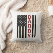 Coussin Conception de T-shirt Drapeau Américain Papa en Dé (Couverture)