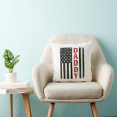 Coussin Conception de T-shirt Drapeau Américain Papa en Dé (Chaise)