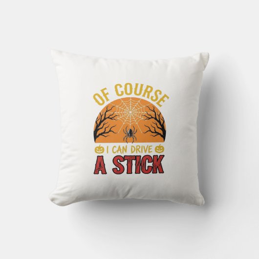 Coussin Conception de T-shirt drôle d'Halloween avec une a (Recto)