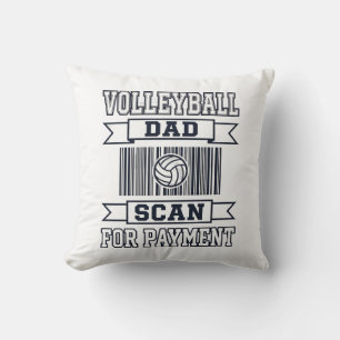 Coussin Conception de t-shirt drôle pour papa de volley-ba