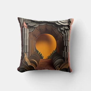 Coussin Conception de T-shirt en art papier 3D