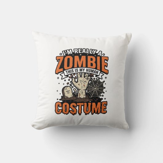 Coussin Conception de T-shirt Halloween Costume Zombie Vin (Recto)