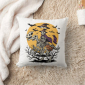 Coussin Conception de t-shirt Halloween de dinosaure squel (Couverture)