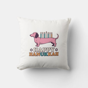 Coussin Conception de t-shirt pour chien avec une ménorah 
