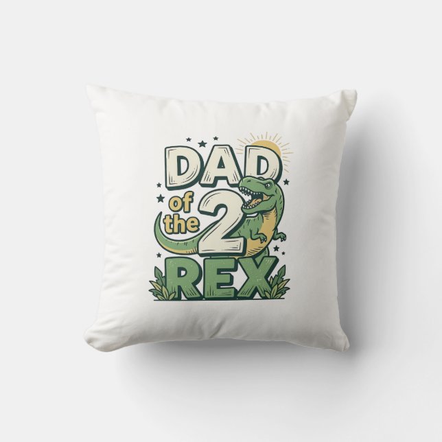 Coussin Conception de t-shirt pour papa du dinosaure Rex 2 (Recto)
