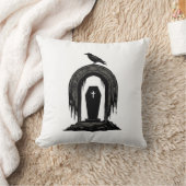 Coussin Conception de T-shirt silhouette de tombe de cimet (Couverture)