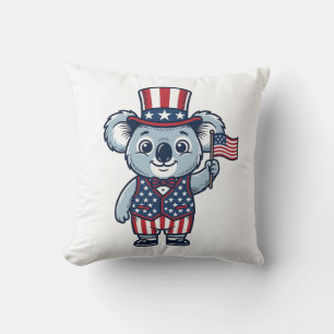 Coussin Conception de t-shirt vintage vecteur koala patrio