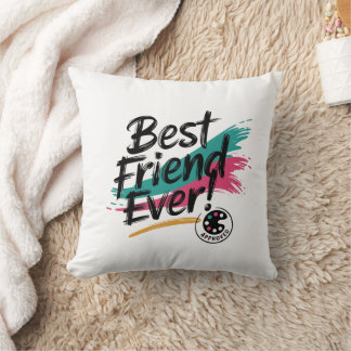 Coussin Conception de texte approuvée par le meilleur ami