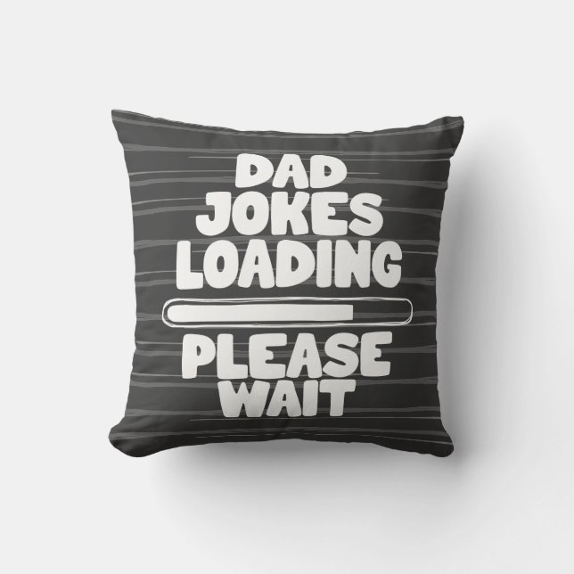 Coussin Conception de Texte Mignonne Blague de Papa Charge (Recto)