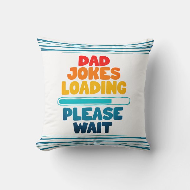 Coussin Conception de texte mignonne Blague de papa Charge (Recto)
