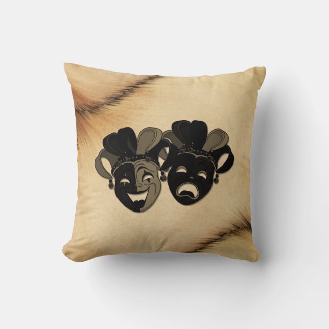 Coussin Conception de théâtre de comédie et de tragédie ru (Recto)