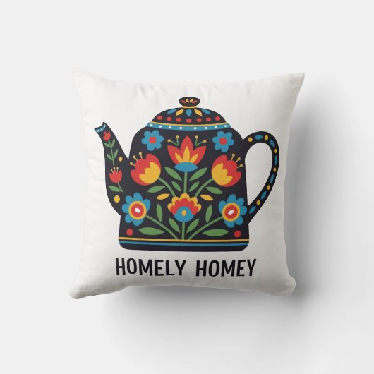 Coussin Conception de théière maison (Verso)