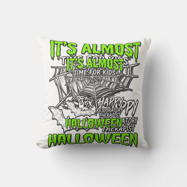 Coussin Conception de toile d'araignée d'Halloween pour th (Recto)