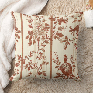 Coussin Conception de toile de ferme en terre cuite vintag