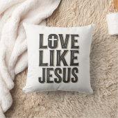Coussin Conception de typographie chrétienne Amour comme J (Couverture)