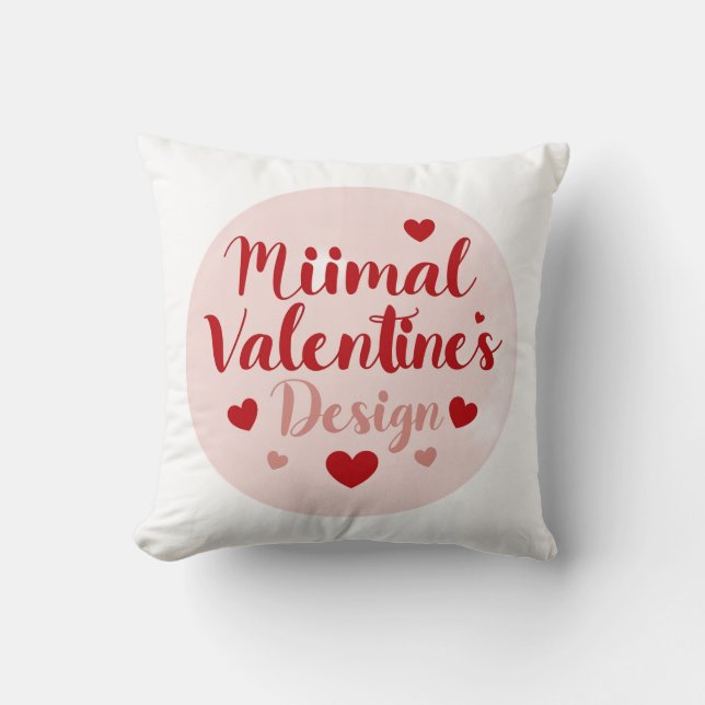 Coussin Conception de typographie d'amour de la Saint-Vale (Recto)