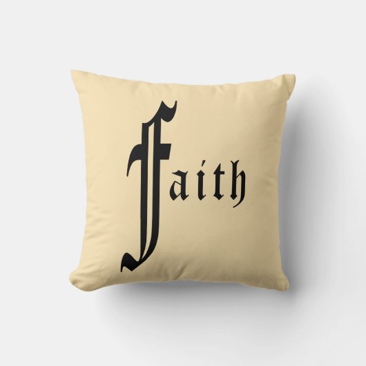 Coussin Conception de typographie de foi (Recto)
