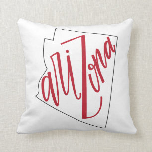 Coussin Conception de typographie d'état de l'Arizona  