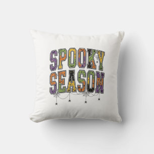 Coussin Conception de typographie Halloween vintage de la