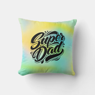 Coussin Conception de typographie Super Papa Héros-67888