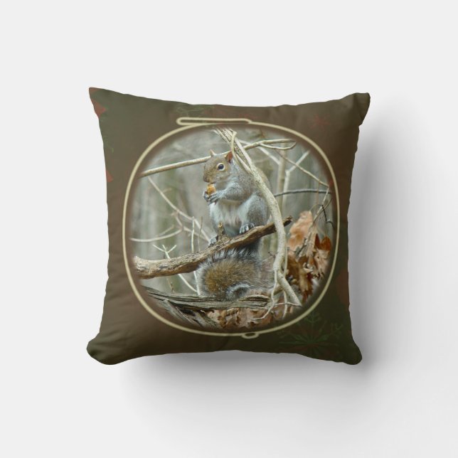 Coussin Conception de vacances - écureuil gris (Recto)