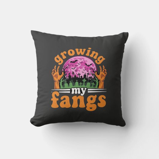 Coussin Conception de vampire Halloween Croissance de mes (Recto)