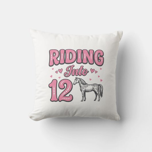 Coussin Conception de vecteur de 12 ans de fête d'annivers (Recto)