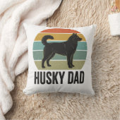 Coussin Conception de vecteur de chien rétro Husky Papa Vi (Couverture)