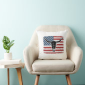 Coussin Conception de vecteur de drapeau américain de crân (Chaise)