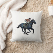 Coussin Conception de vecteur de jockey de course de cheva (Couverture)