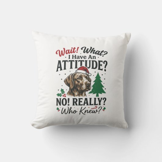 Coussin Conception de vecteur de Noël d'attitude de chien (Recto)