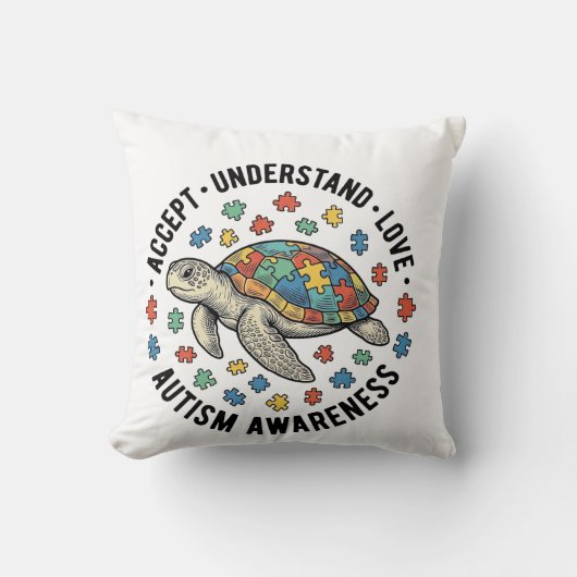Coussin Conception de vecteur de puzzle de tortue pour la (Recto)