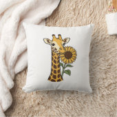 Coussin Conception de vecteur de tournesol de girafe vinta (Couverture)