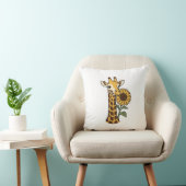 Coussin Conception de vecteur de tournesol de girafe vinta (Chaise)