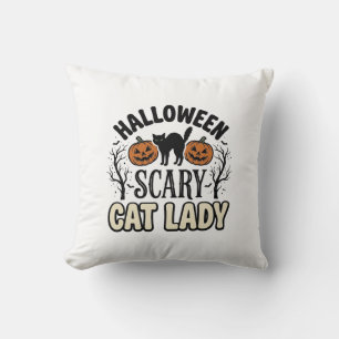 Coussin Conception de vecteur vintage de dame de chat effr