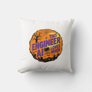 Coussin Conception de vecteur vintage d'ingénieur de Hallo