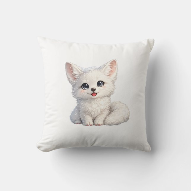 Coussin Conception de vibrations positives de renard arcti (Recto)