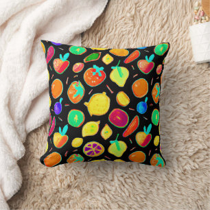 Coussin Conception de visions néon fertiles