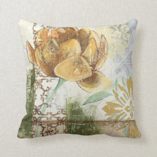 Coussin Conception décorative de fresque avec la fleur de